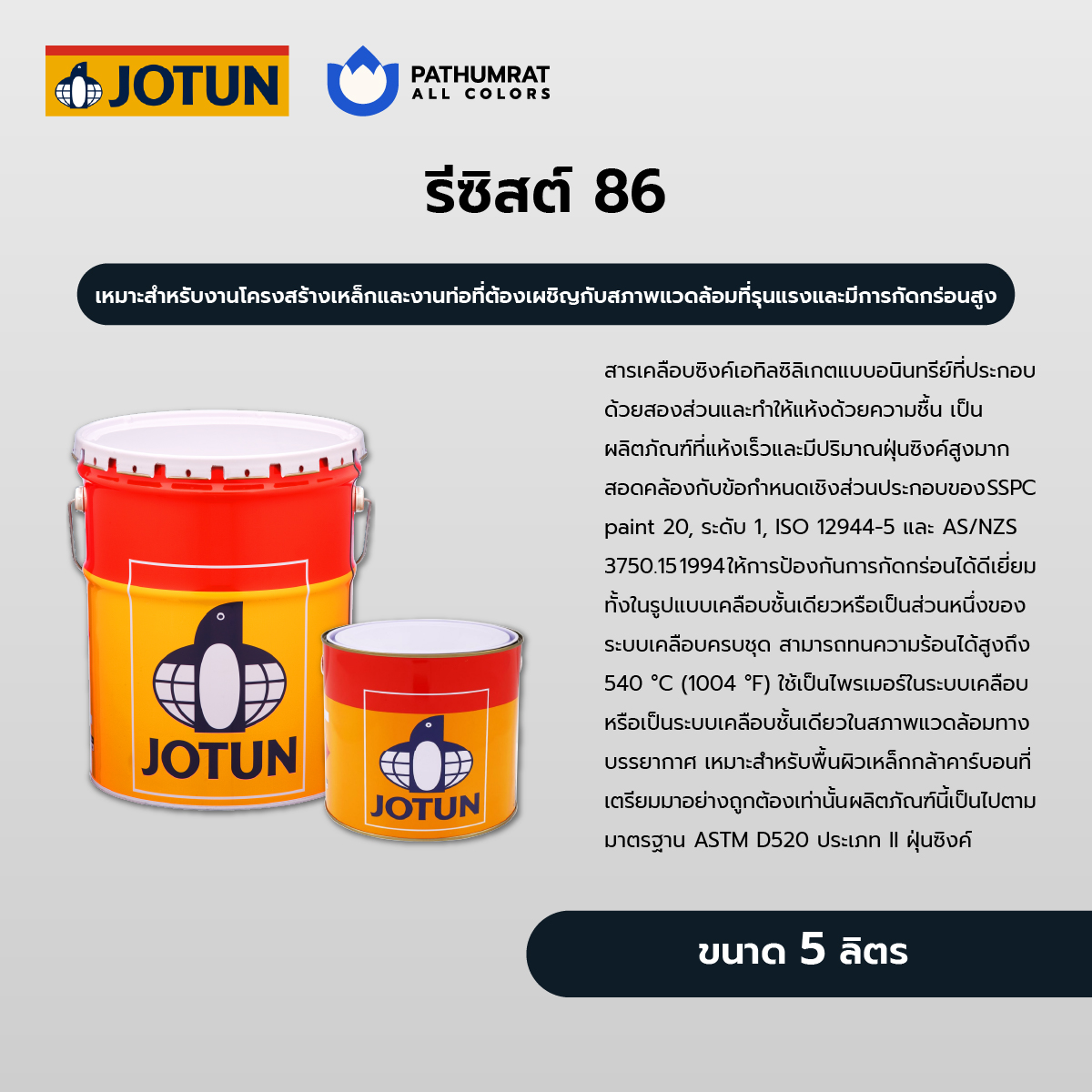 รีซิสต์ 86 - RESIST 86 - สีโจตัน Jotun สีทาเรือ ราคาถูก ส่งเร็วทั่วประเทศ